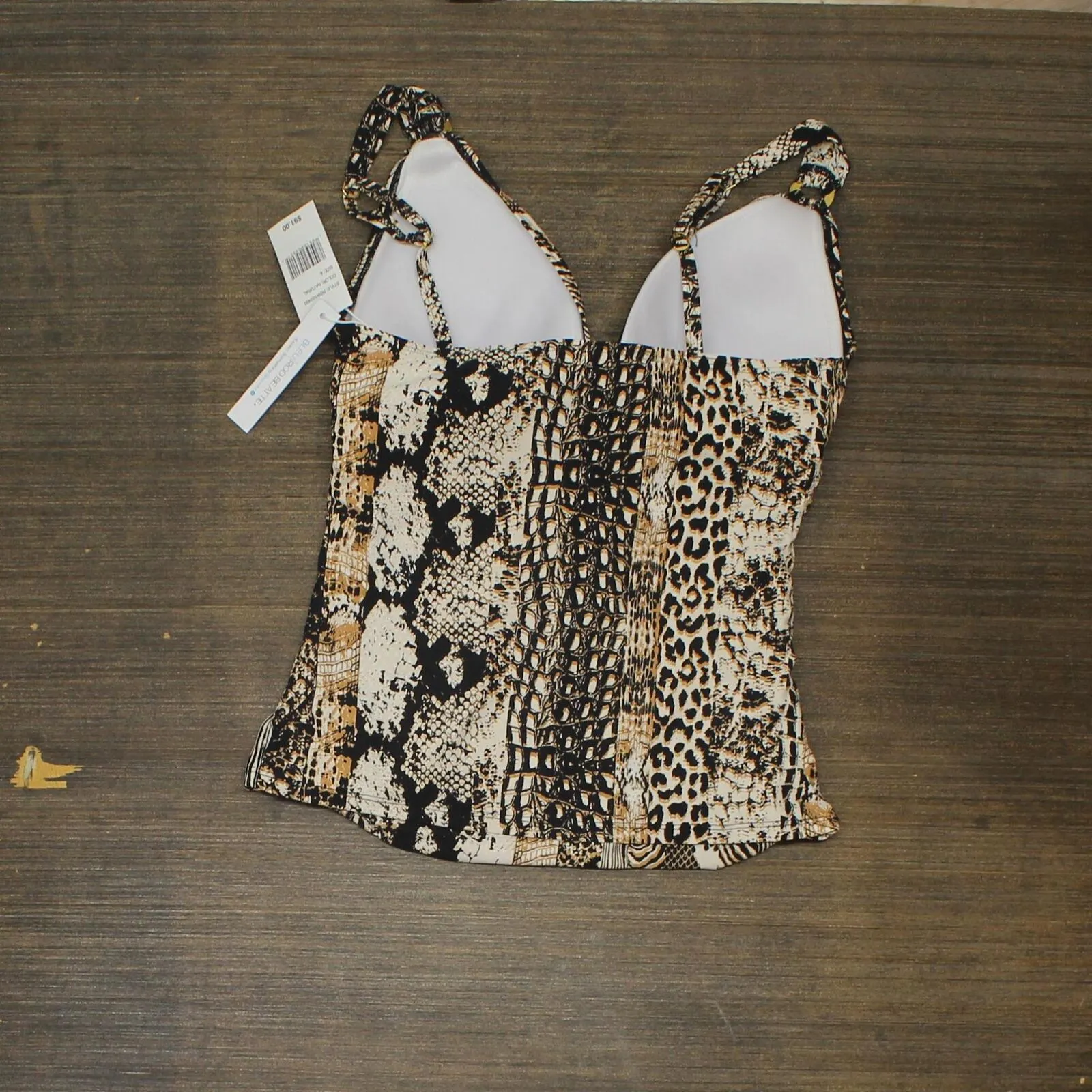 Bleu by Rod Beattie Animal-Print Halter Tankini Top RBWS22493