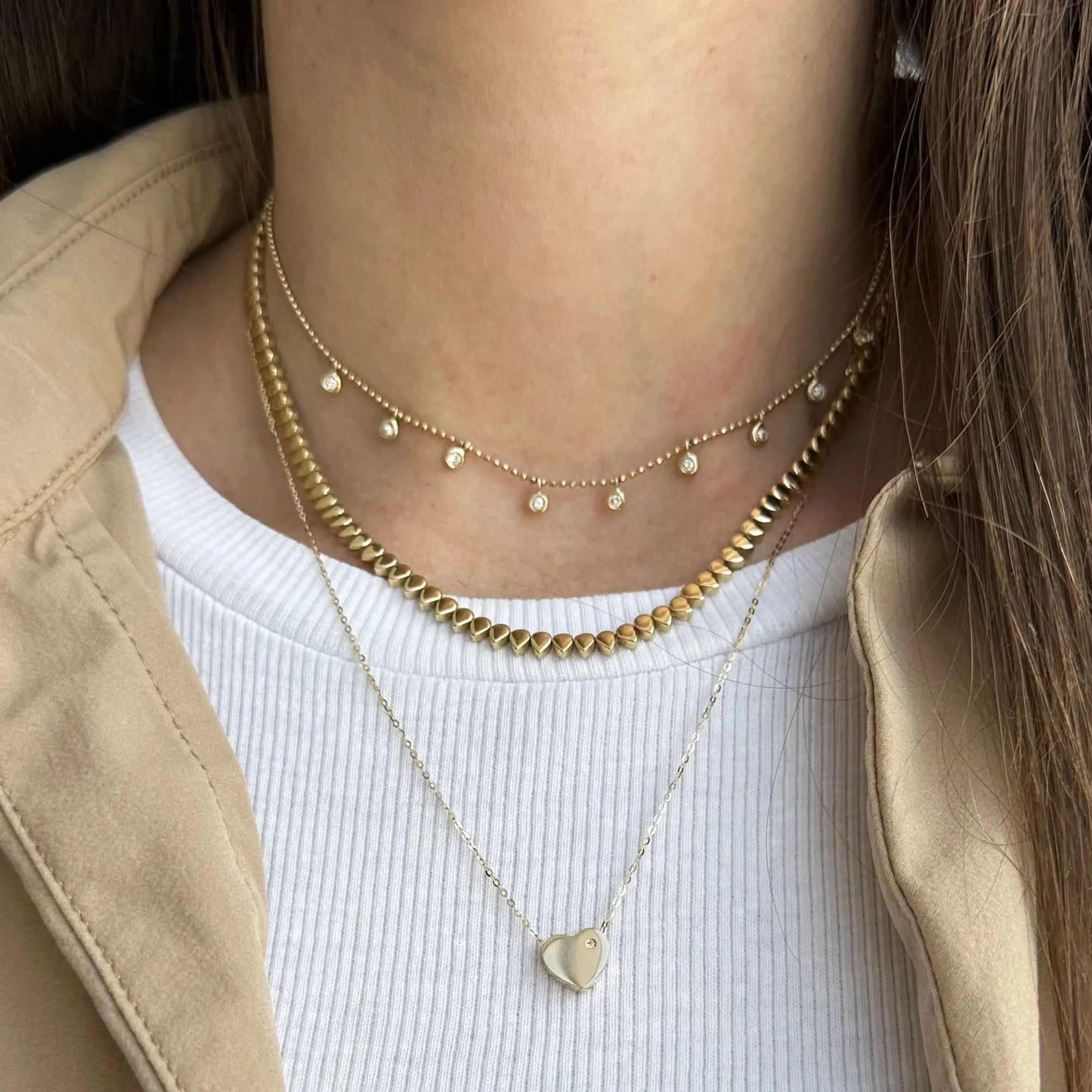 Block Heart Necklace