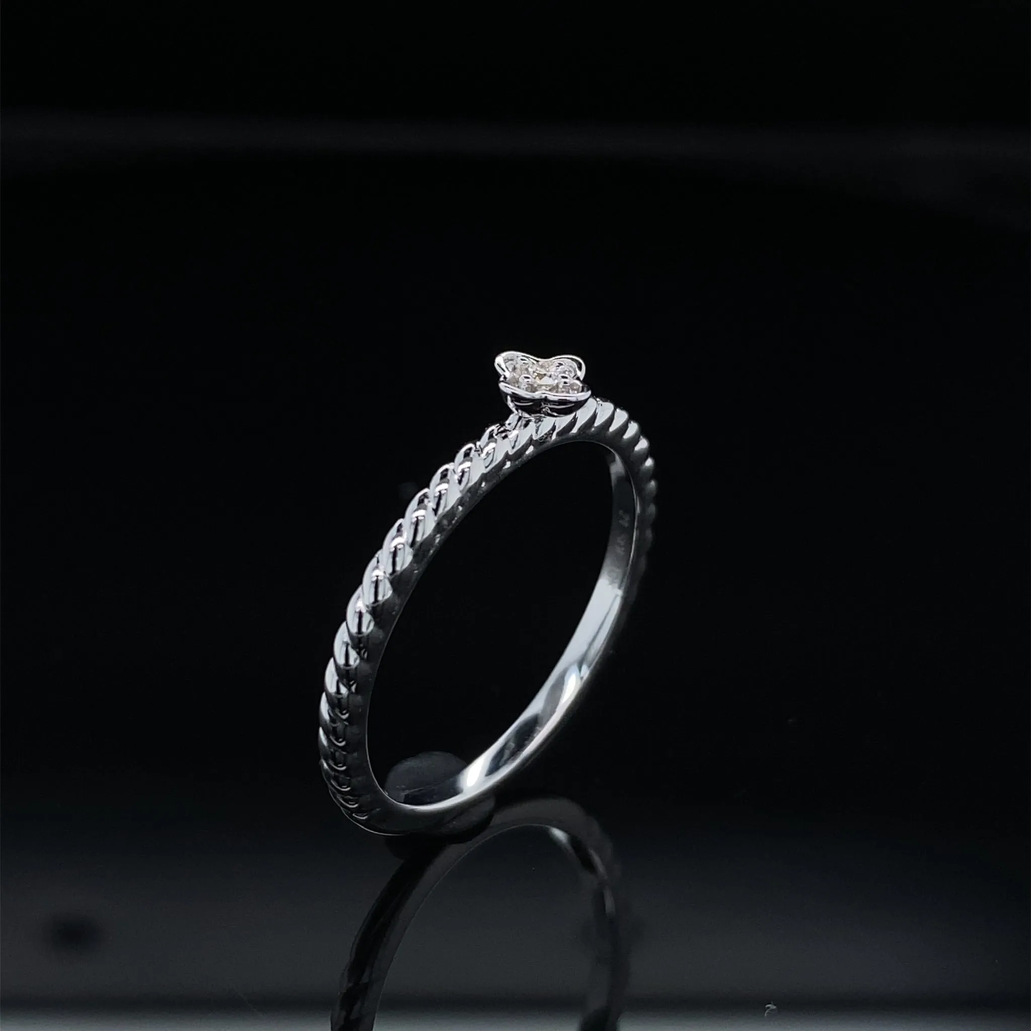 Blossom Diamond Twist Promise Ring