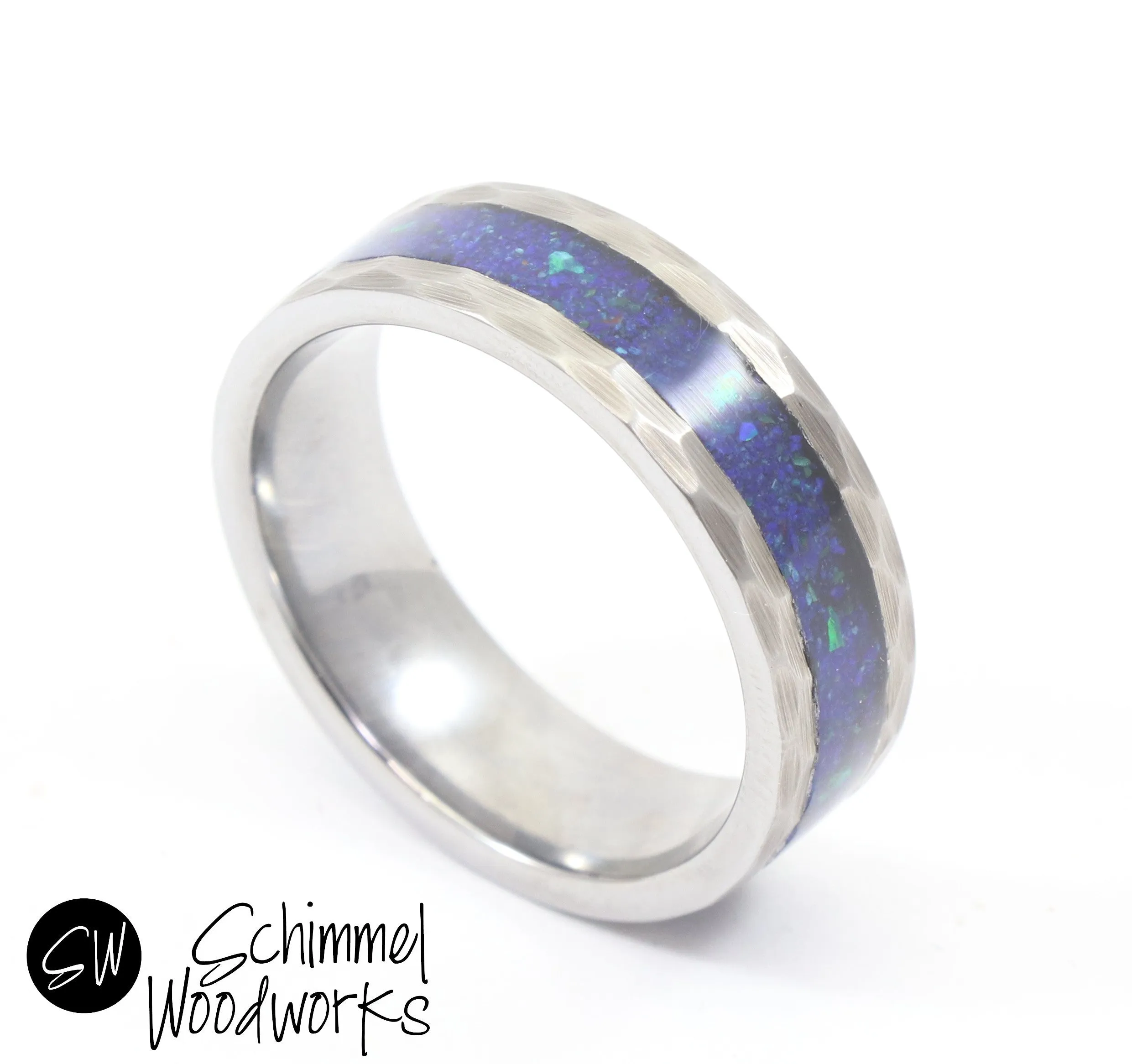 Blue/Green Opal Ring