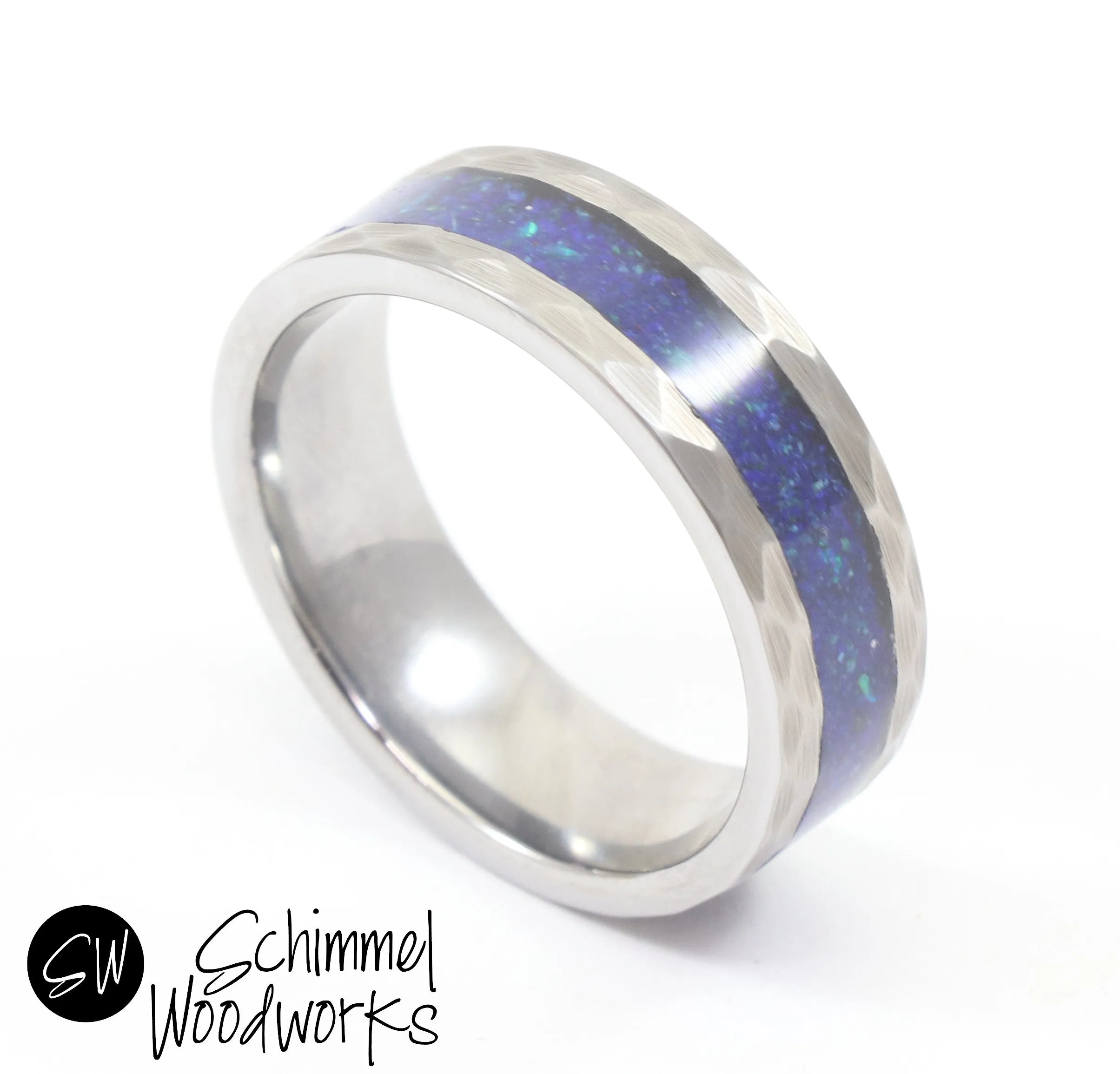 Blue/Green Opal Ring