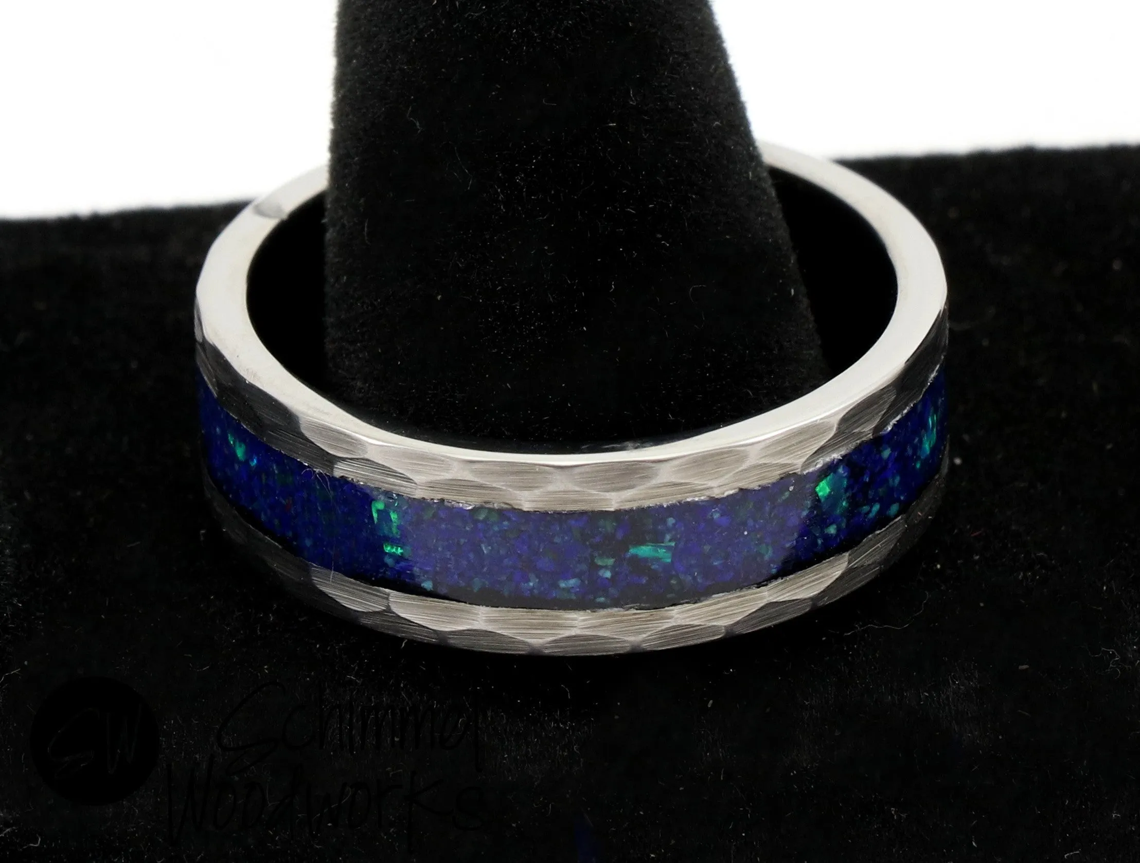 Blue/Green Opal Ring