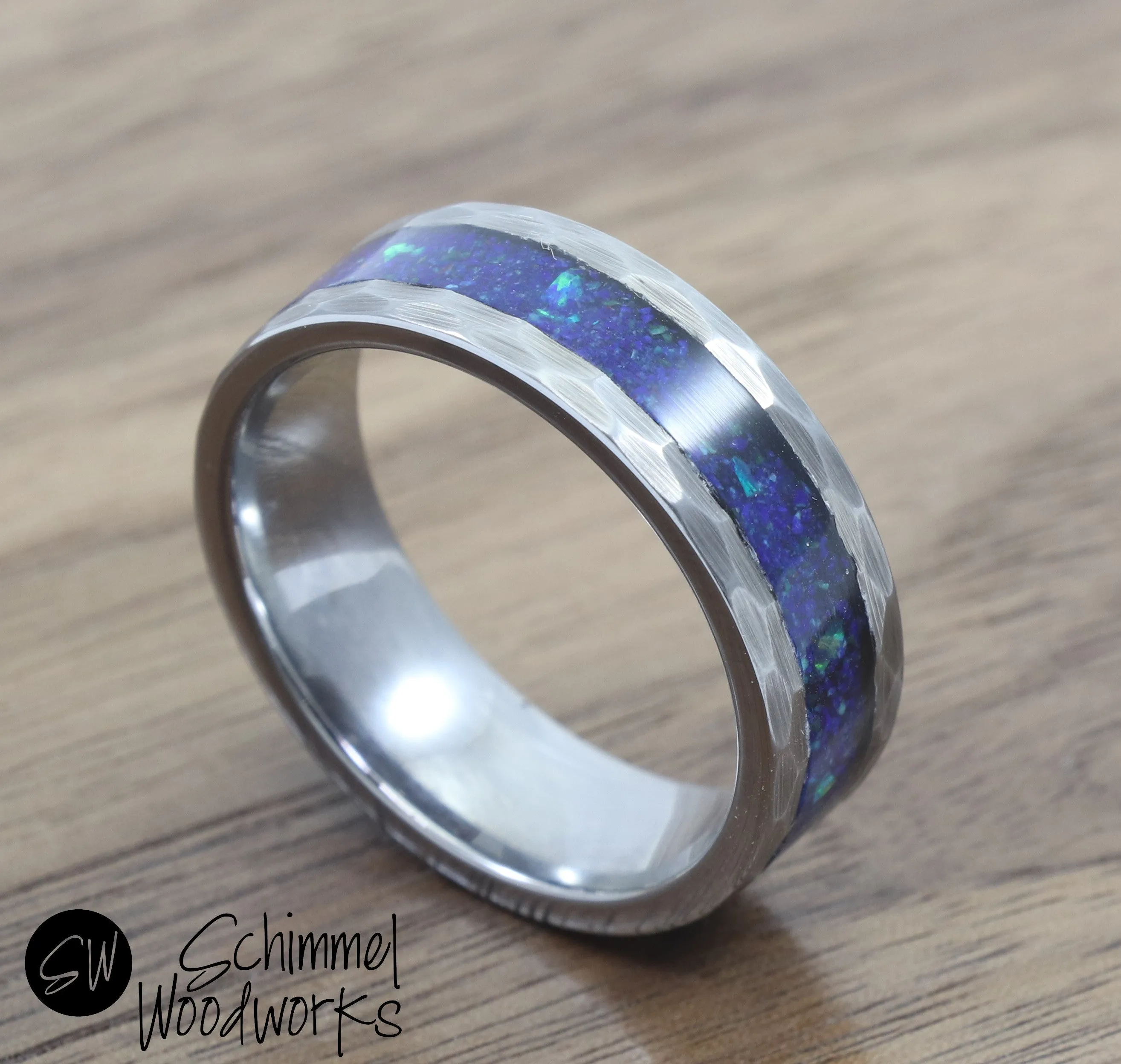 Blue/Green Opal Ring
