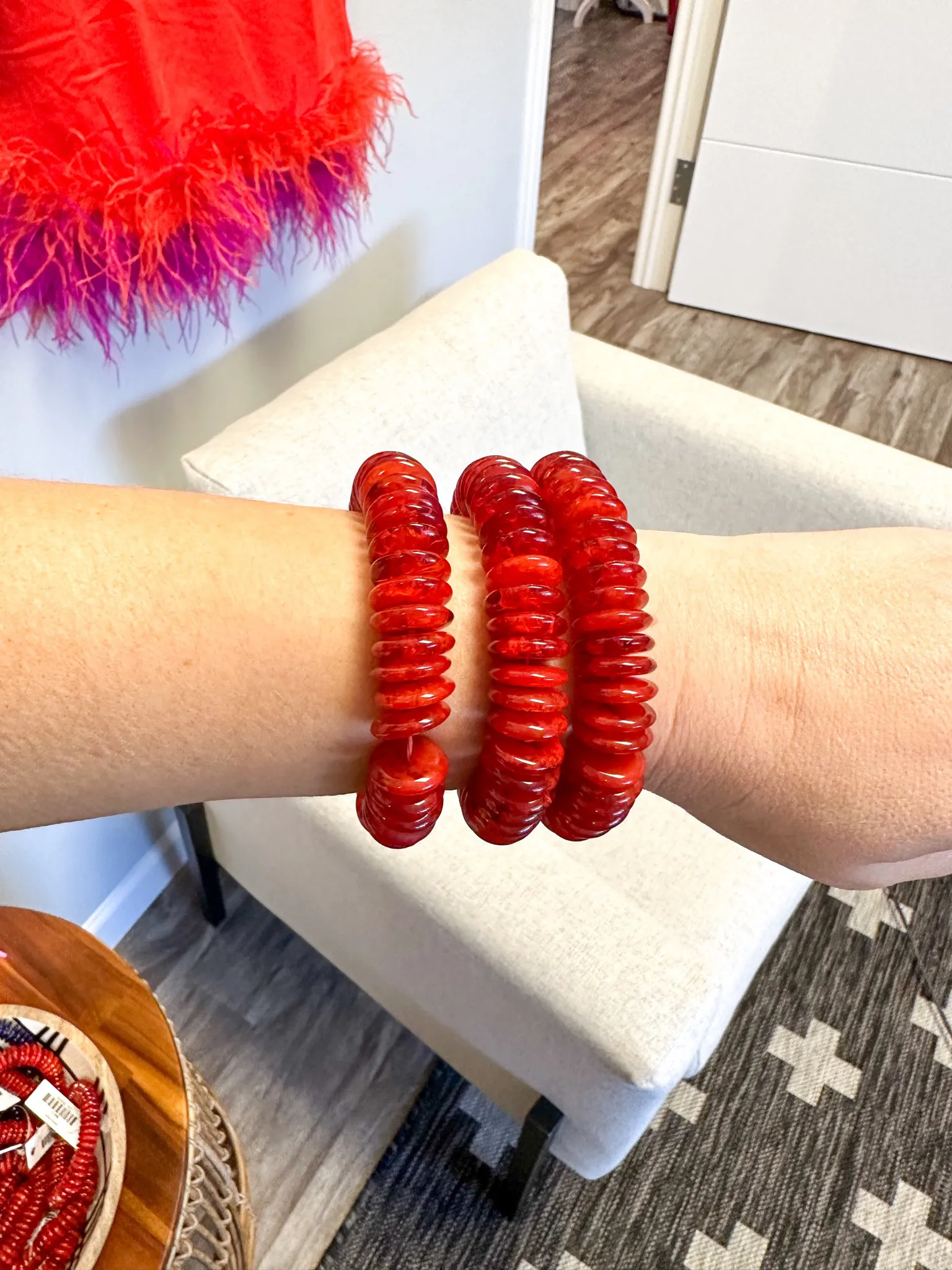 Burgundy Stretch Bracelet