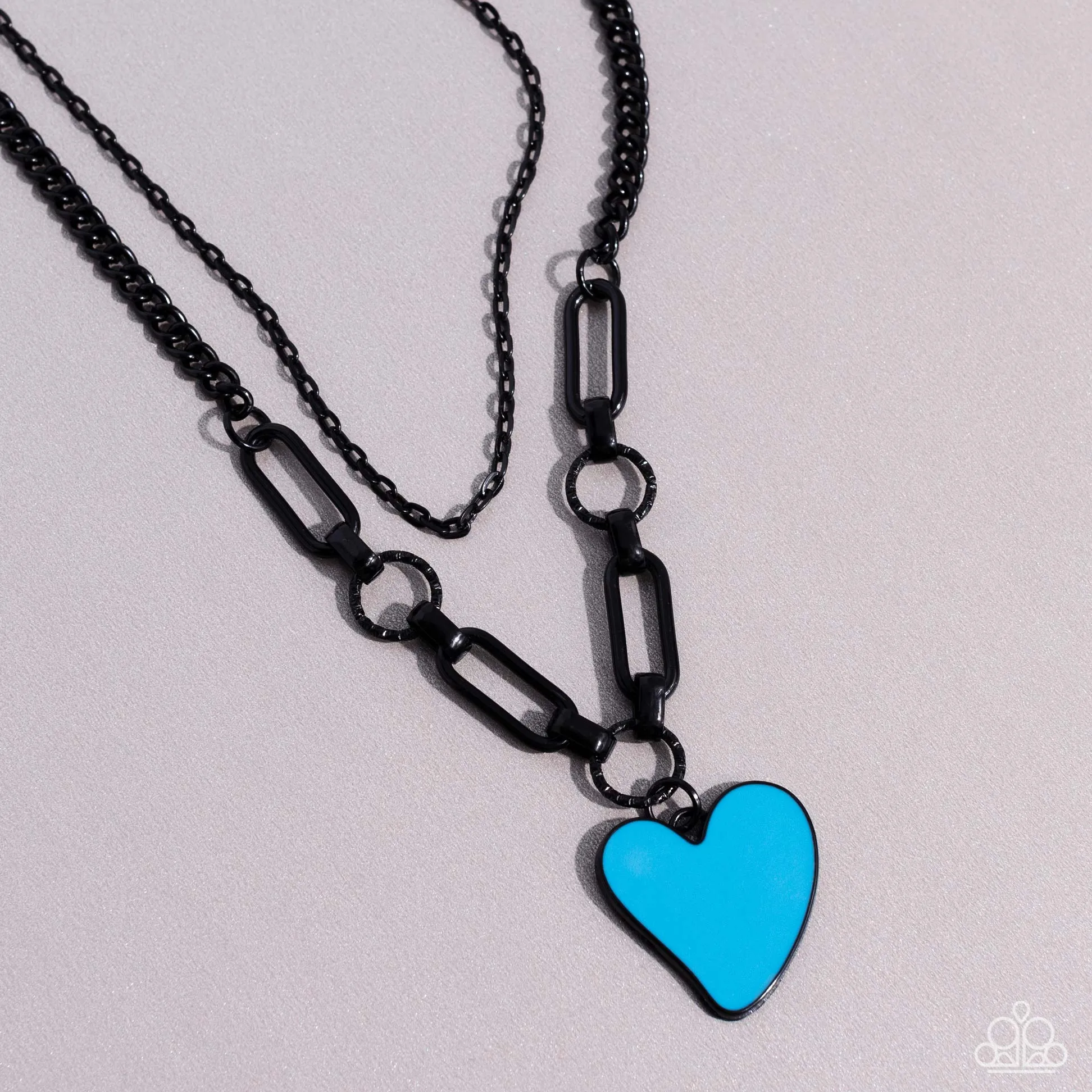Carefree Confidence - Blue (Heart) Necklace