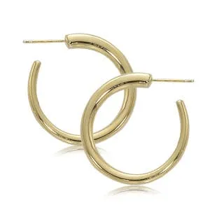 Carla 14k Yellow Gold Small Post Hoop Earrings