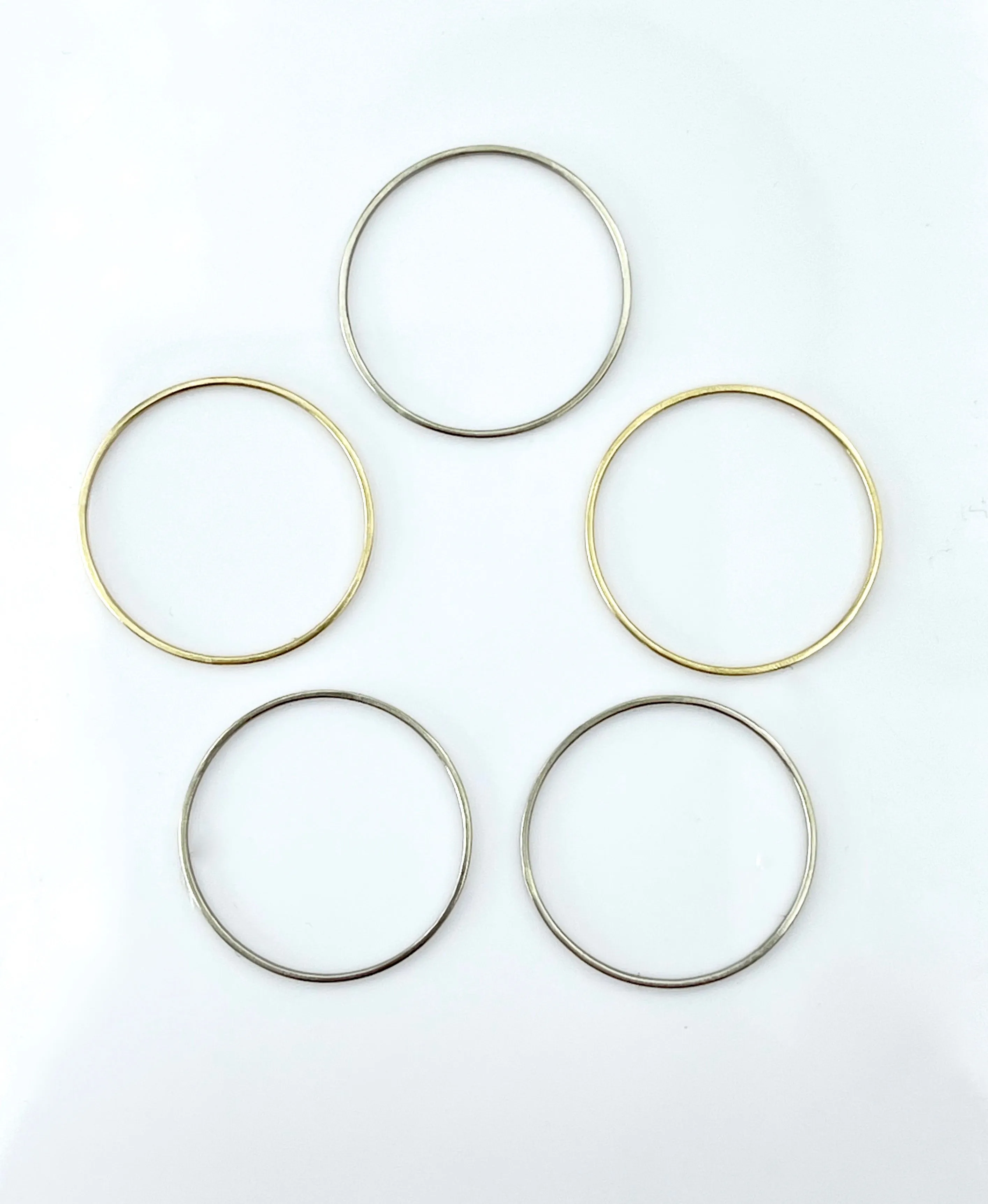 Carla Caruso Simple Dainty Rings, Set of 5