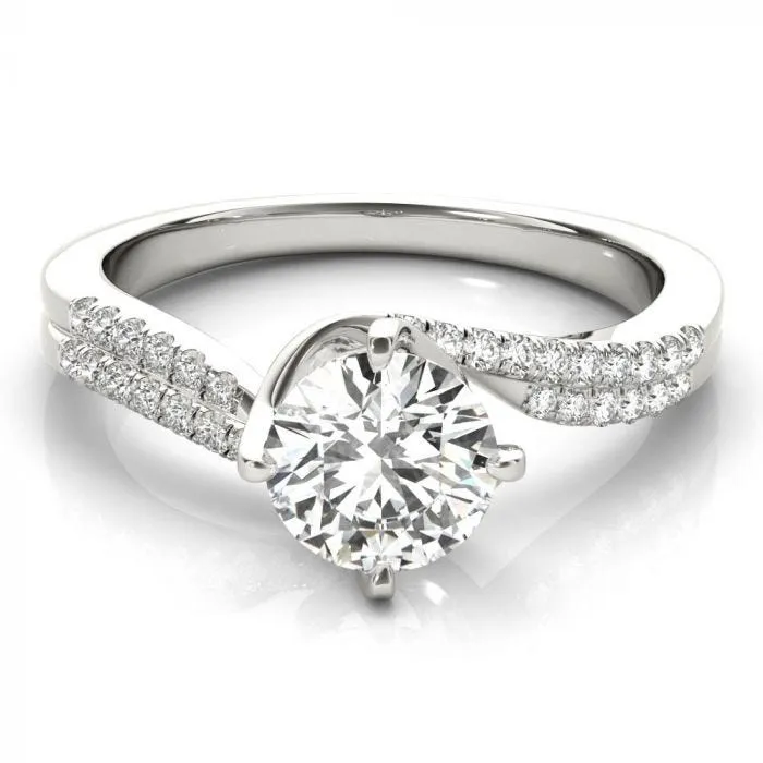 Caroline Pavé Twist Engagement Ring