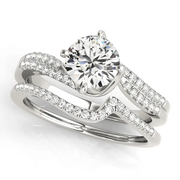 Caroline Pavé Twist Engagement Ring