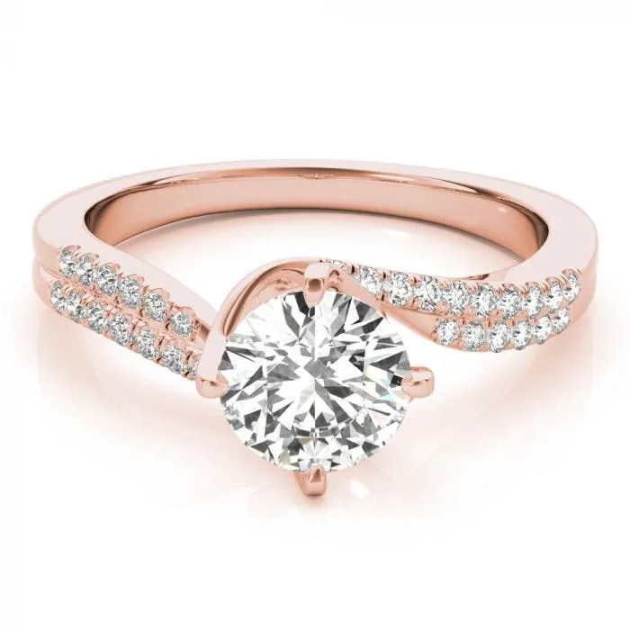 Caroline Pavé Twist Engagement Ring