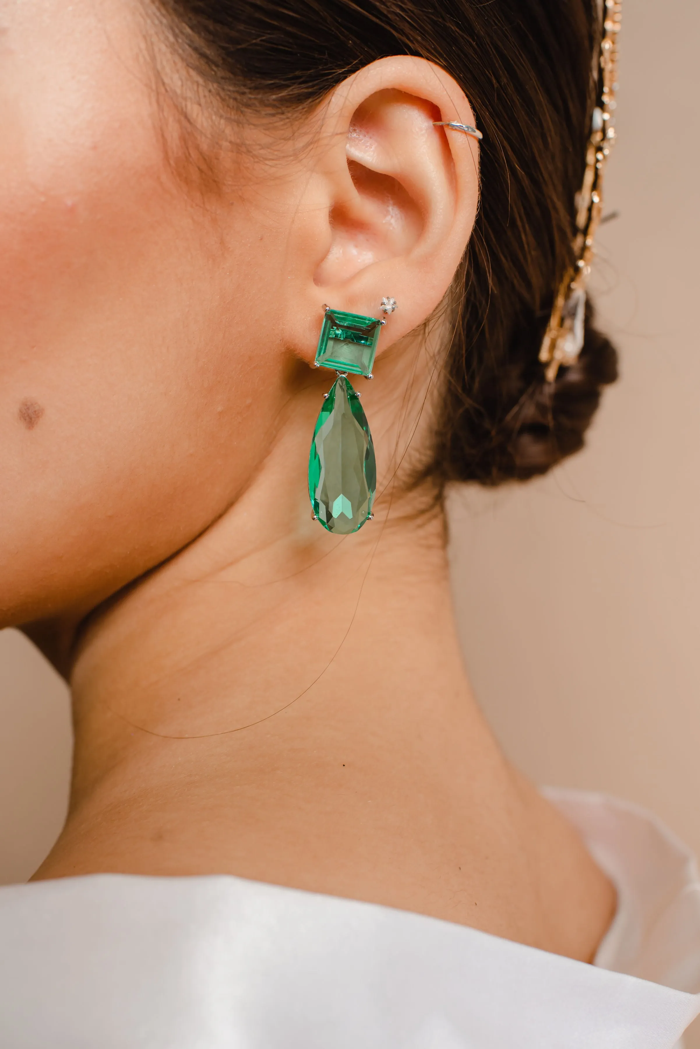 Casilda green earrings