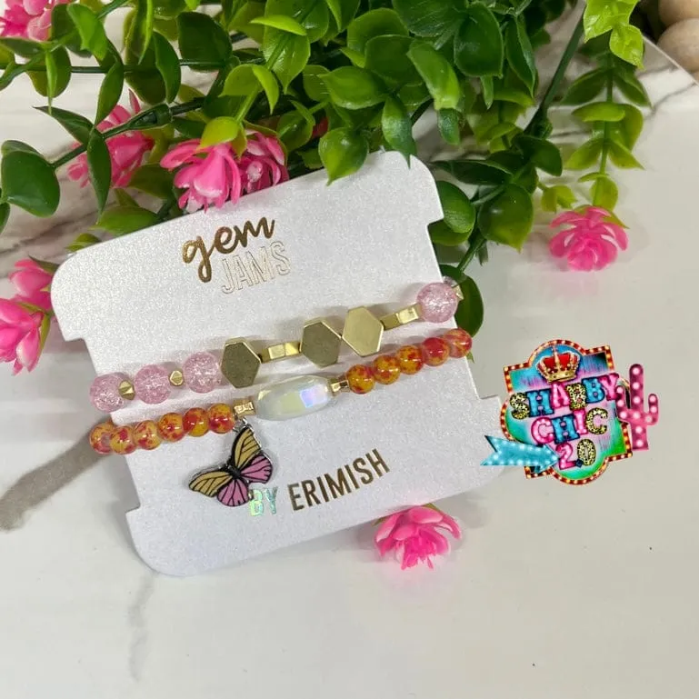Children's Erimish BUBBLEGUM CARDED SET FRUIT PUNCH bracelet