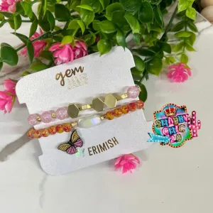 Children's Erimish BUBBLEGUM CARDED SET FRUIT PUNCH bracelet