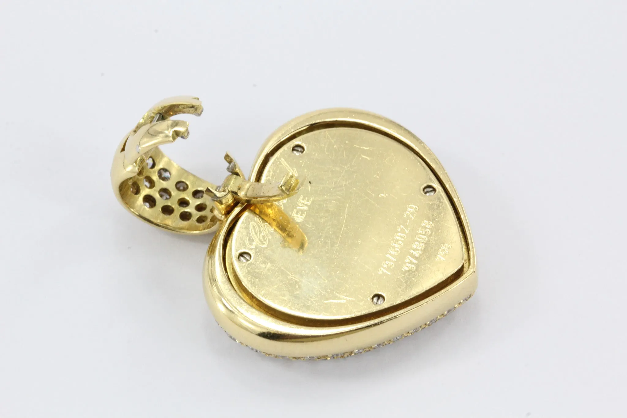 Chopard 18K Gold Happy Diamonds Heart Pendant & Chain