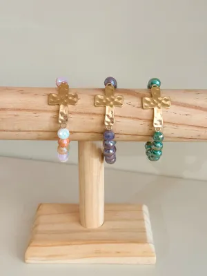 Chunky Cross Beaded Bracelets