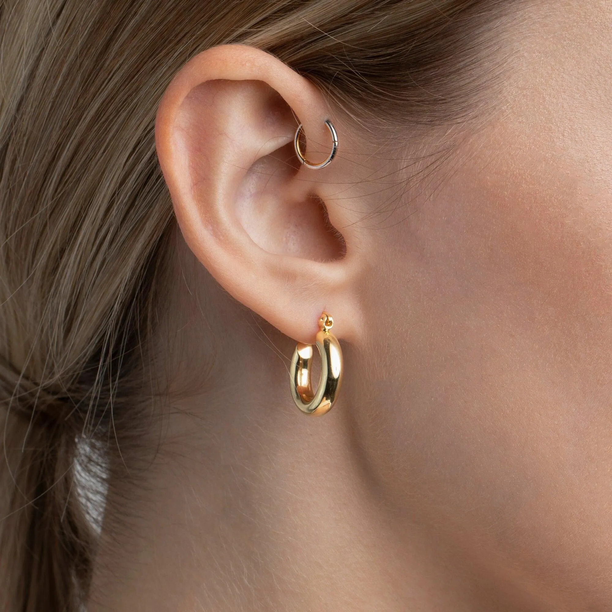 Chunky Hoop Earring - 18K Gold Vermeil