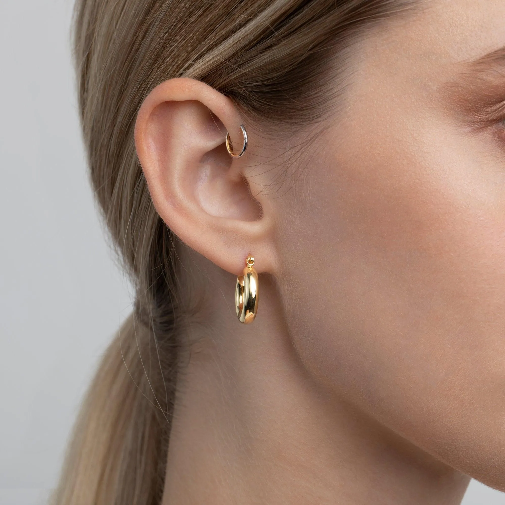 Chunky Hoop Earring - 18K Gold Vermeil
