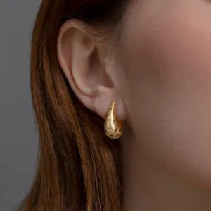 Chunky Hoop Earring - 18K Gold Vermeil