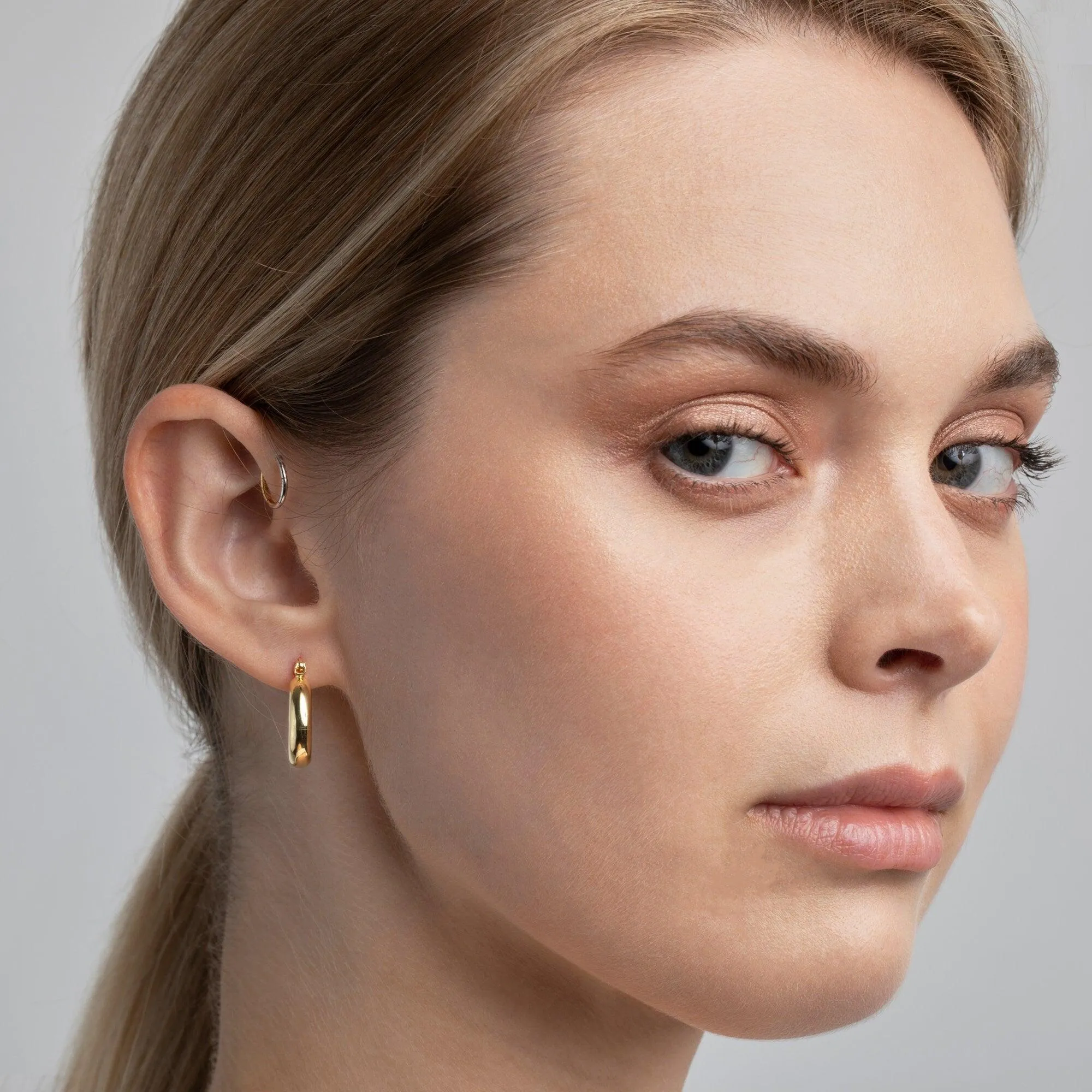 Chunky Hoop Earring - 18K Gold Vermeil