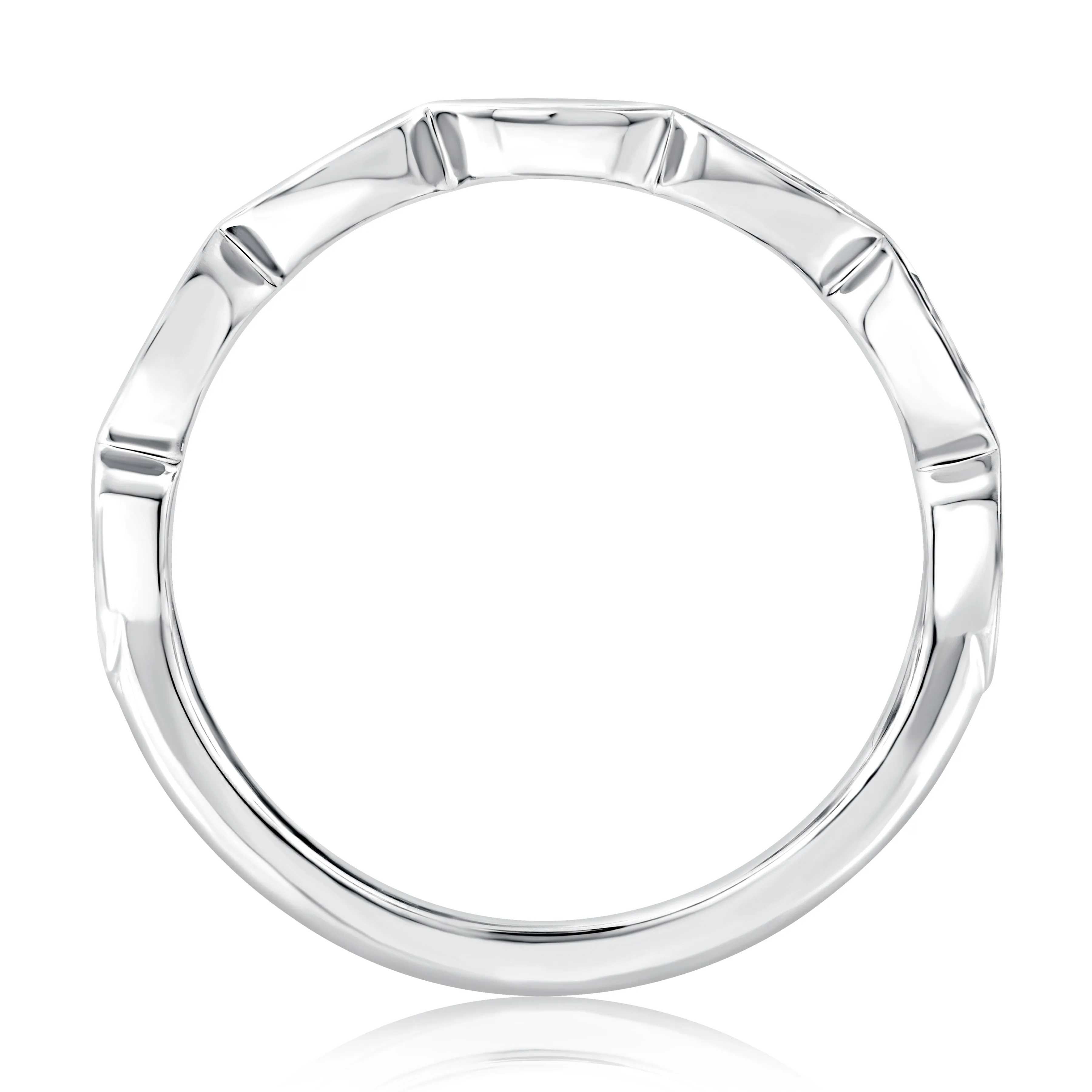 Classic Bezel Diamond Wedding Band