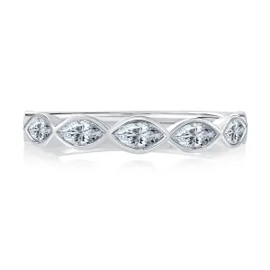 Classic Bezel Diamond Wedding Band