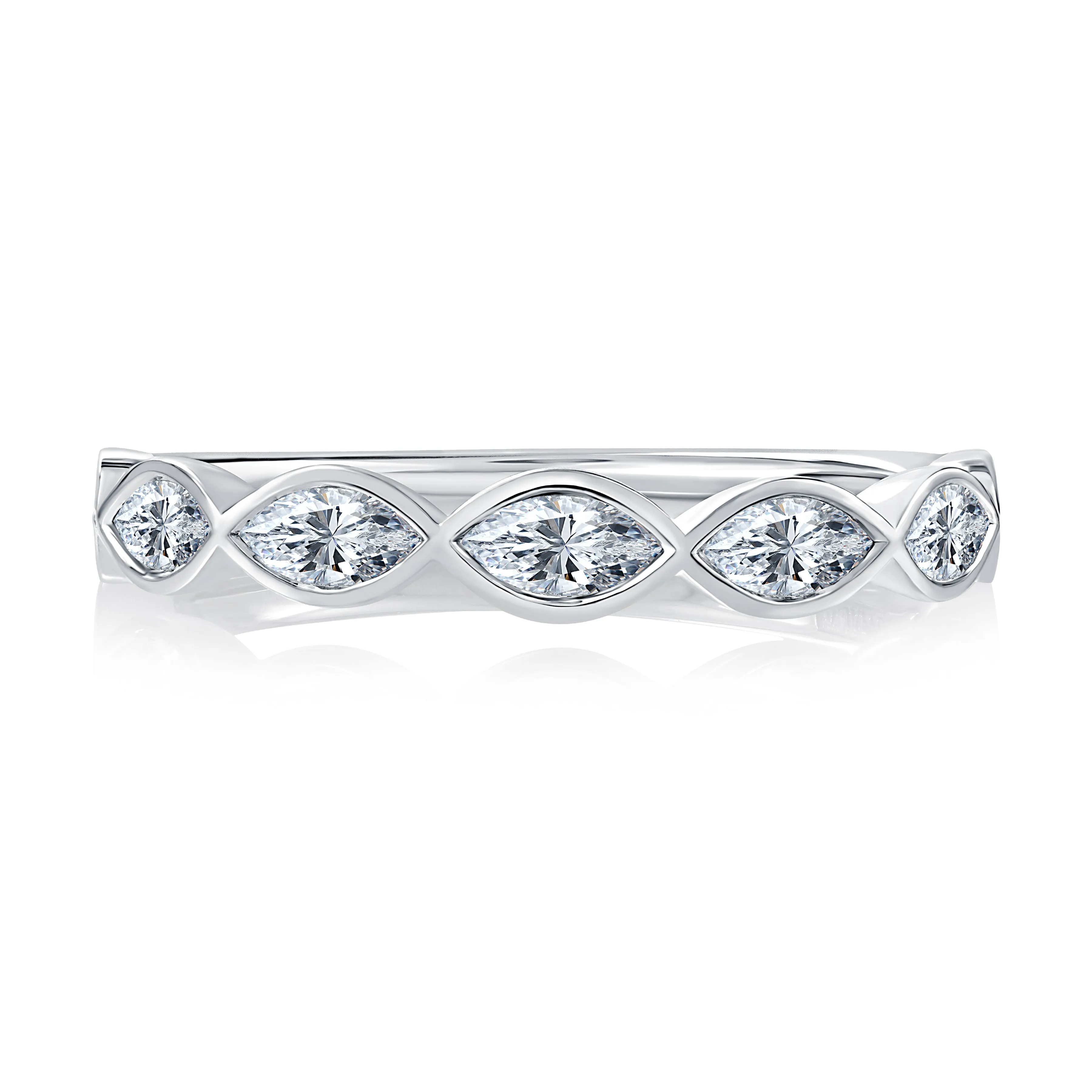 Classic Bezel Diamond Wedding Band