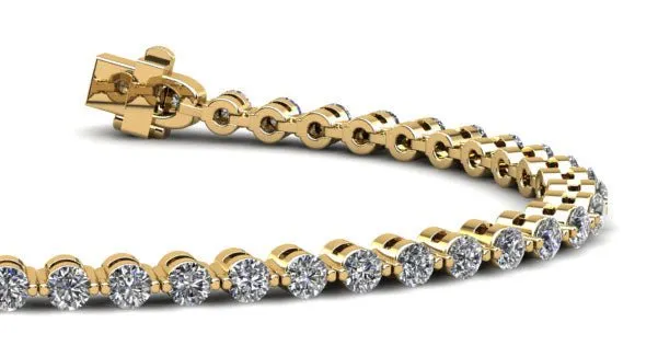 Classic Prong Set Lab-Grown Diamond Tennis Bracelet with 4.80 ct.(finished) 3.25mm