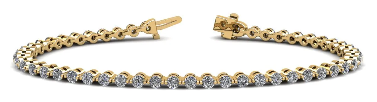 Classic Prong Set Lab-Grown Diamond Tennis Bracelet with 4.80 ct.(finished) 3.25mm
