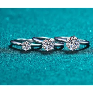 Classic Solitaire Moissanite Engagement Ring-RM003