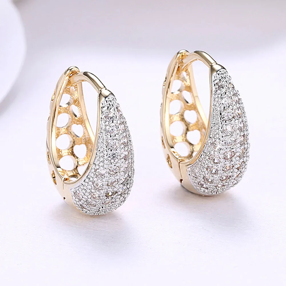 Classic Teardrop Huggie Earring in 18K Gold Plated
