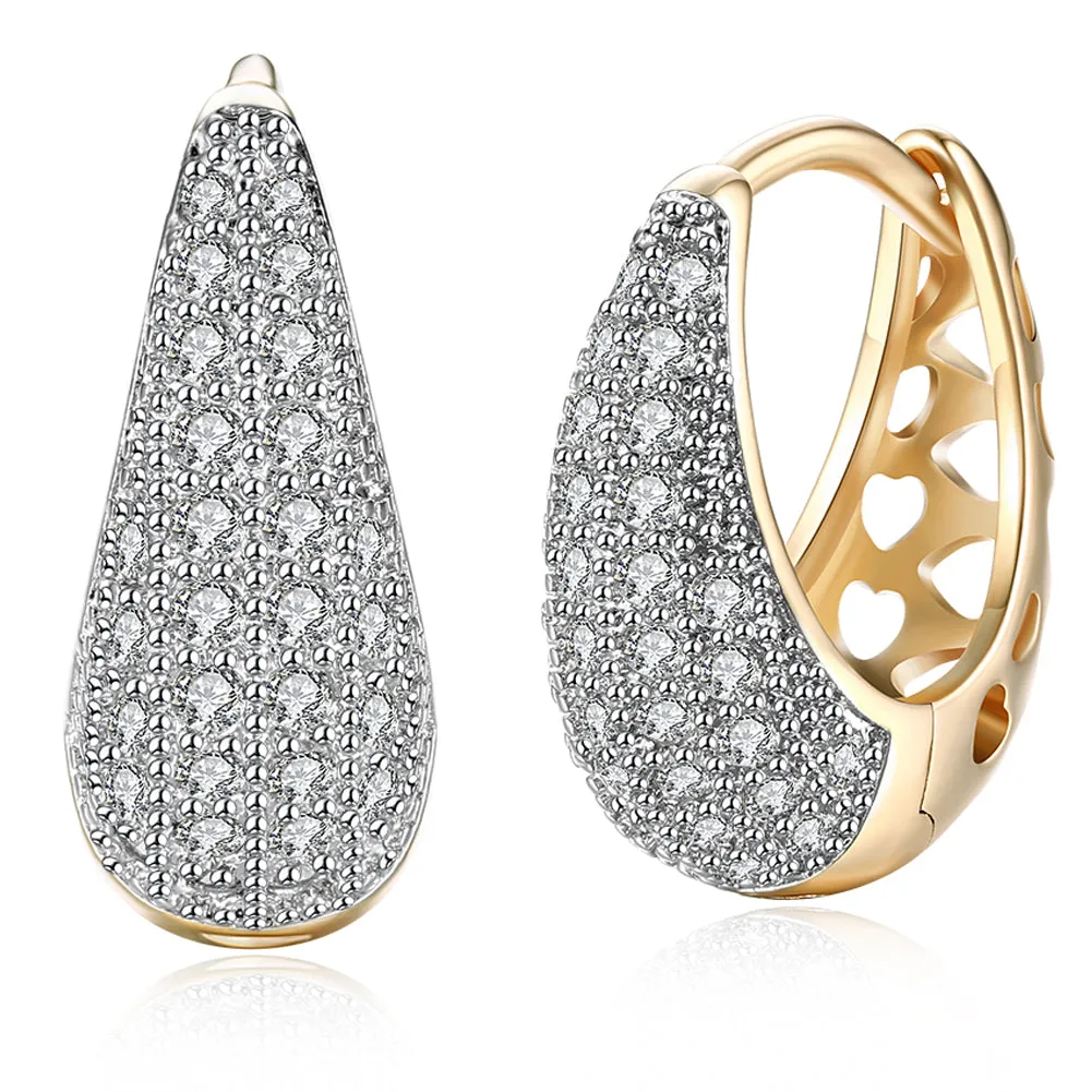 Classic Teardrop Huggie Earring in 18K Gold Plated