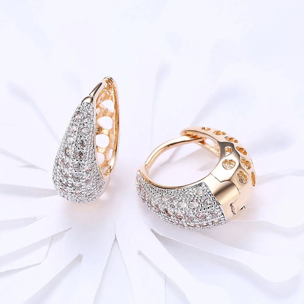 Classic Teardrop Huggie Earring in 18K Gold Plated