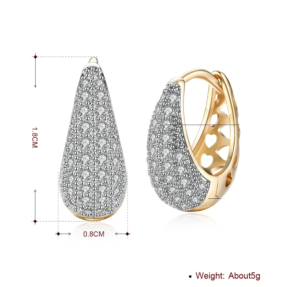 Classic Teardrop Huggie Earring in 18K Gold Plated