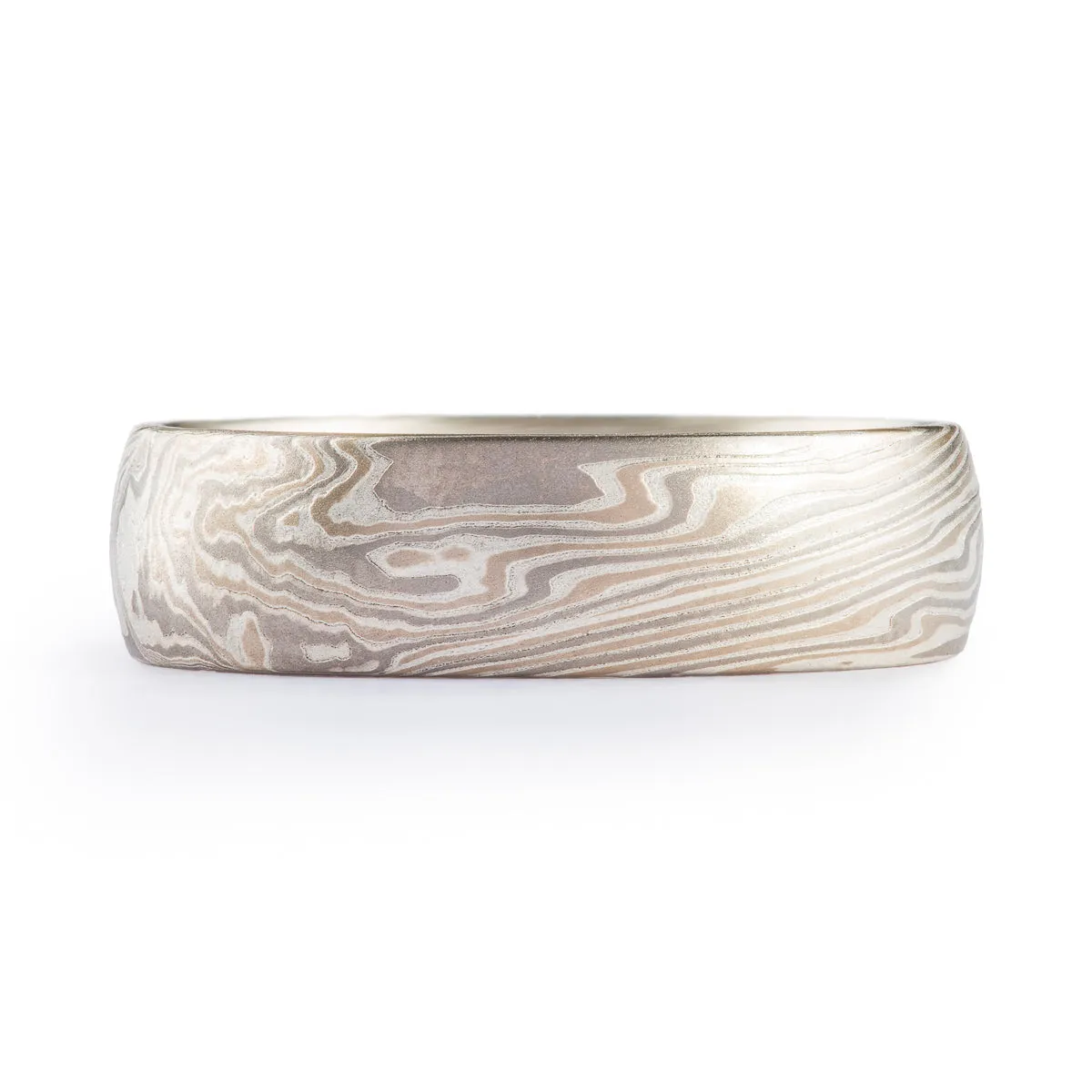 Classic Wedding Band in Twist Pattern and Smoke Palette