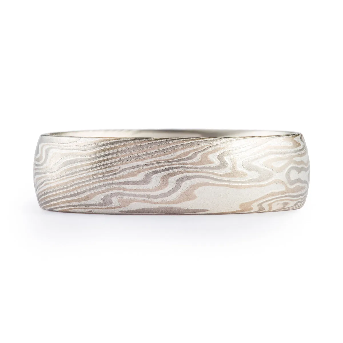 Classic Wedding Band in Twist Pattern and Smoke Palette