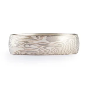 Classic Wedding Band in Twist Pattern and Smoke Palette