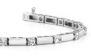 Clean Design Diamond And Bar Lab-Grown Diamond Bracelet with 5.00 ct.(finished) 5.0mm