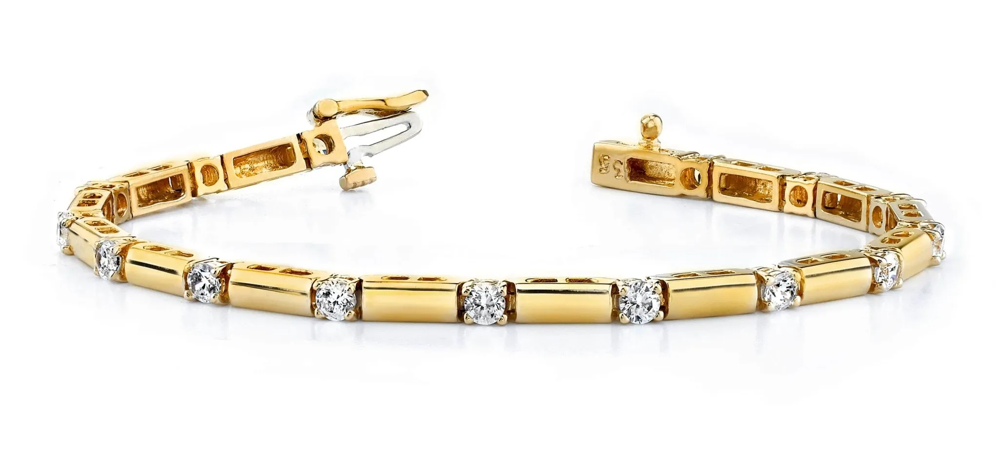 Clean Design Diamond And Bar Lab-Grown Diamond Bracelet with 5.00 ct.(finished) 5.0mm