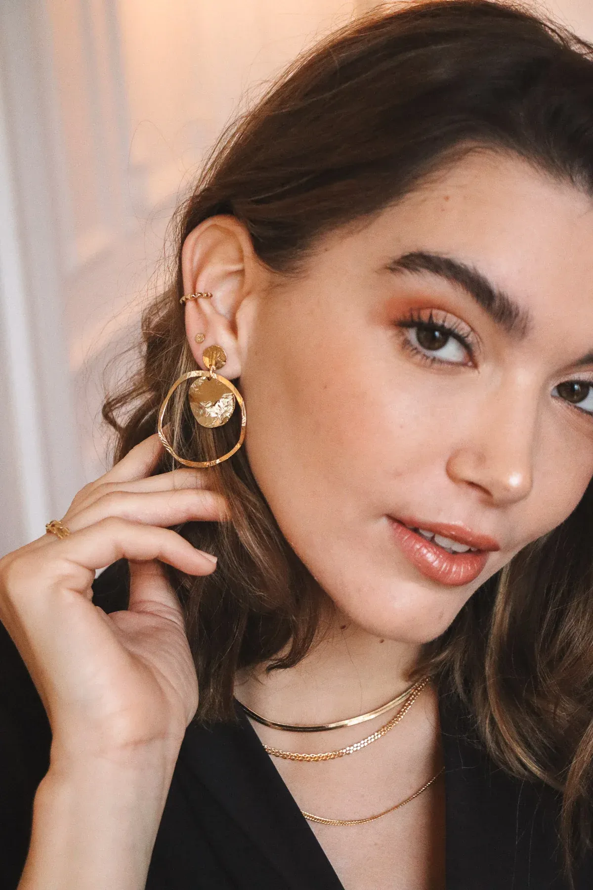 Clemence Gold Hoop Earrings