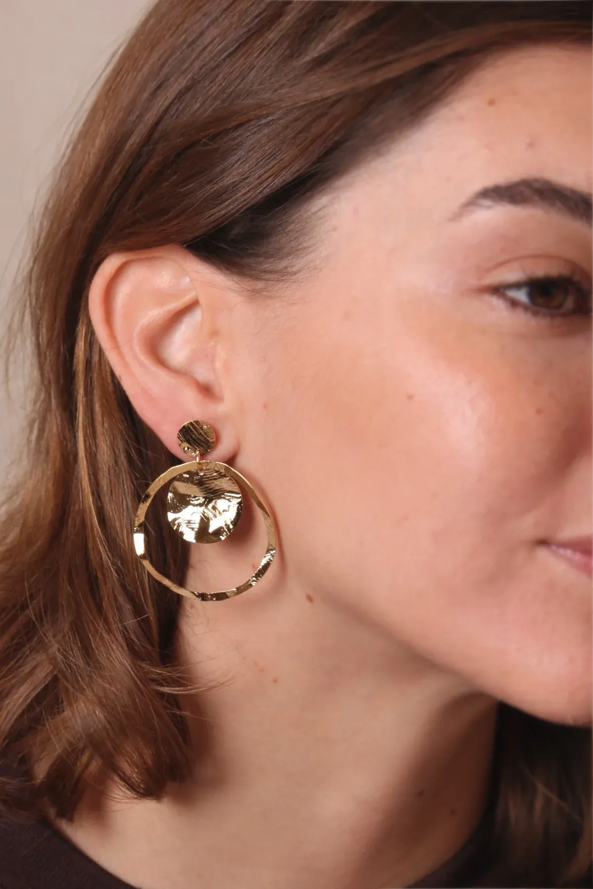 Clemence Gold Hoop Earrings