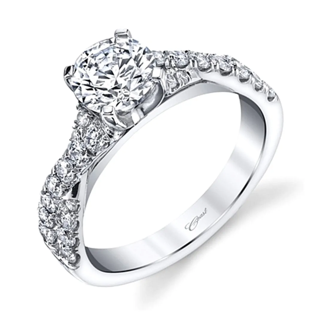 Coast Twist Diamond Engagement Ring