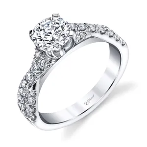 Coast Twist Diamond Engagement Ring