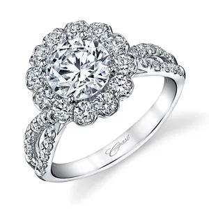 Coast Twist Shank Diamond Engagement Ring