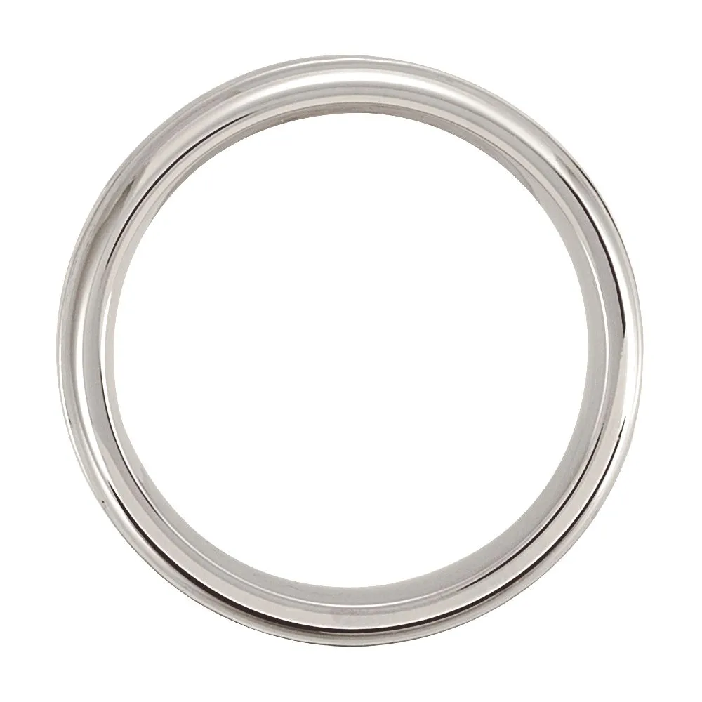Cobalt 7mm Grooved Edge & Hammered Band Size 11