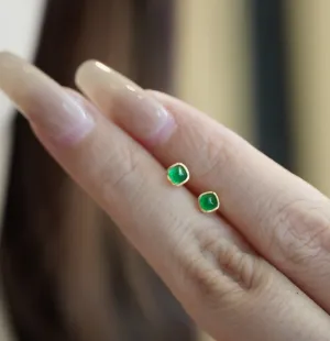 COLORED GEMS FOUR-CLAW EARRINGS