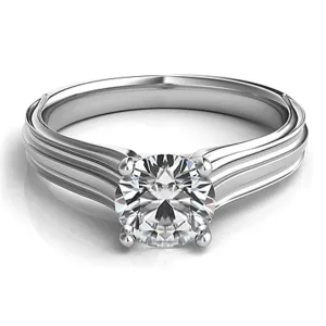 Contoure Engraved Diamond Solitaire Engagement Ring