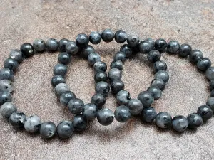 Count of 5 Labradorite Larvikite Bracelets, 7 inch