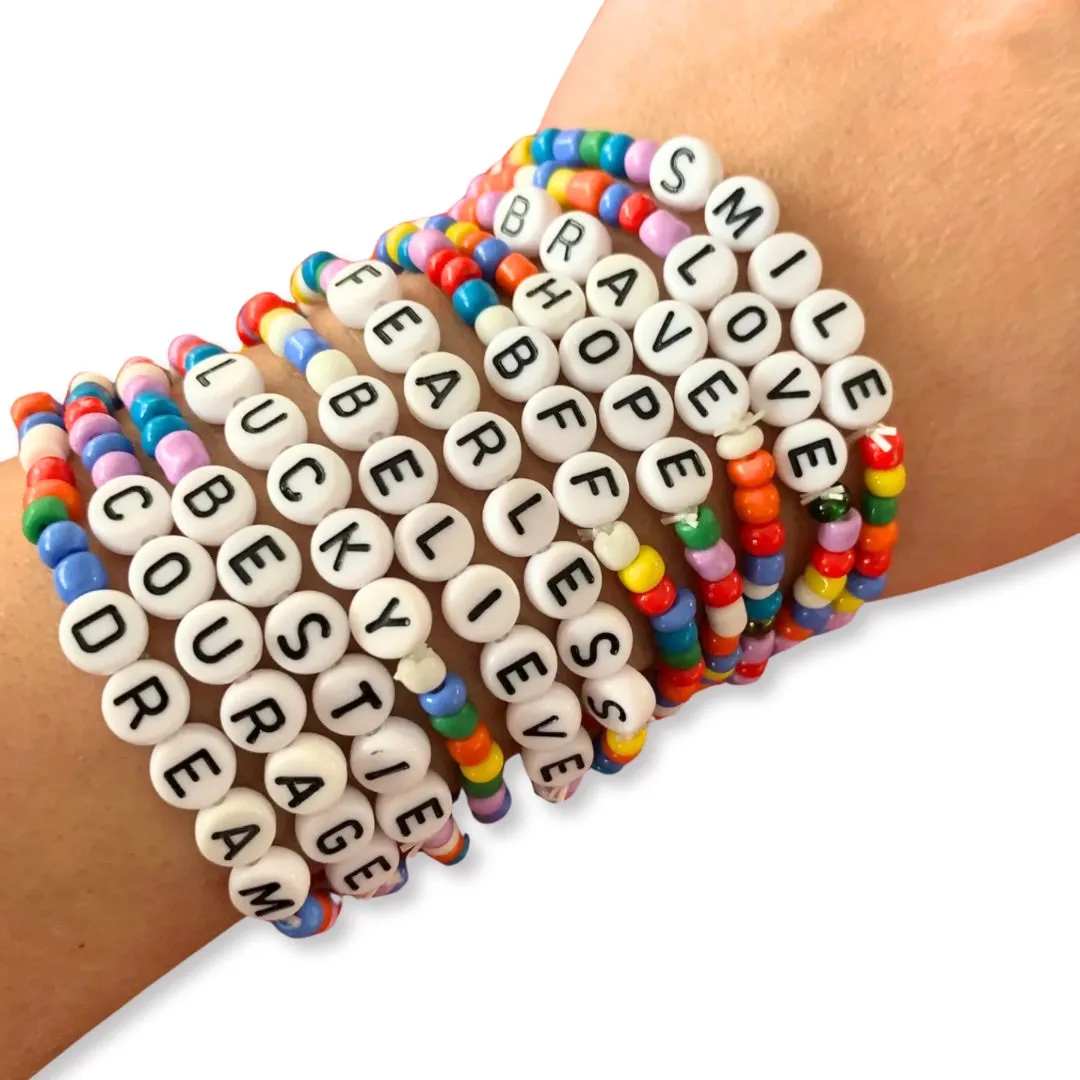 Courage | Beaded Friendship Stretch Bracelets