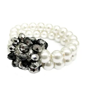 CREAM HINGED BRACELETS  #HNB92181_HEM-CRM (OC10)