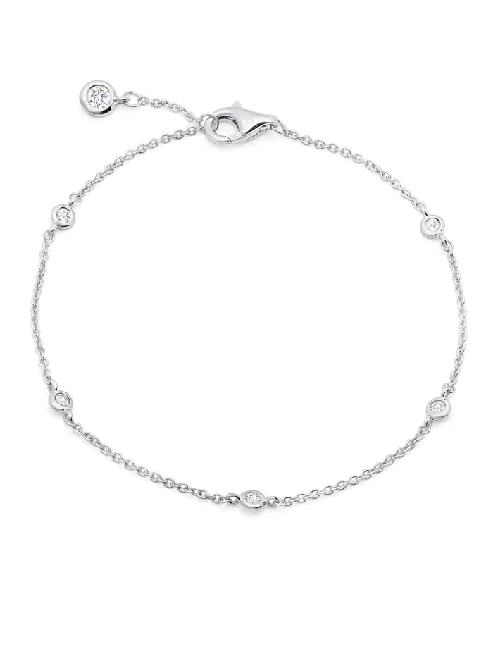 Crislu Bezel Bracelet Finished in Pure Platinum